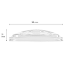 Karat Earth 98mm PLA Strawless Sipper Lid for 12-24oz PLA Cup - 1,000 pcs