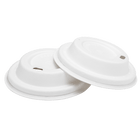 Karat Earth 80mm Bagasse Sipper Dome Lid for 8oz Hot Cup, White - 500 pcs