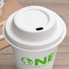 Karat Earth 80mm Bagasse Sipper Dome Lid for 8oz Hot Cup, White - 500 pcs