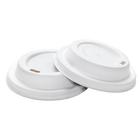 Karat Earth 90mm Bagasse Sipper Dome Lid for 10-24oz Hot Cup, White - 500 pcs