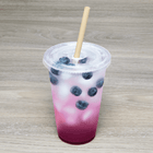 Karat Earth 9" Diagonal Cut Bamboo Fiber Giant Straws (8mm) Paper Wrapped, Natural - Bag of 150 pcs