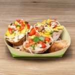 Karat Earth 3.0 lb Bamboo Natural Food Tray, Generic Print - 500 pcs