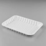 Karat Earth 8.5”x6” Mineral Filled PP Meat Tray, Rectangular, White - 500 pcs