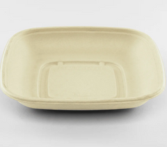 Karat Earth 24oz PFAS Free Bagasse Square Bowl, Natural - 300 pcs