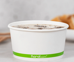 Karat Earth 24 oz Eco-Friendly Paper Food Containers (142mm), Generic Print - 600 pcs