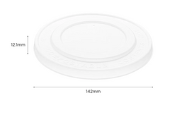 Karat Earth 142mm Compostable Fiber Paper Flat lid for 24-32 oz Paper Food Container - 600 pcs
