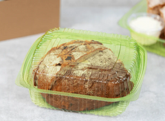 Karat Earth 8''x8'' PLA Hinged Containers, Green - 250 pcs