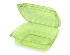 Karat Earth 8''x8'' PLA Hinged Containers, Green - 250 pcs