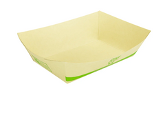 Karat Earth 5.0 lb Bamboo Natural Food Tray, Generic Print - 500 pcs