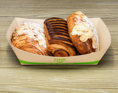 Karat Earth 5.0 lb Bamboo Natural Food Tray, Generic Print - 500 pcs