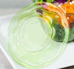 Karat Earth PLA Dome Lid for 18-48 oz. PLA Salad Container, Green - 300 pcs