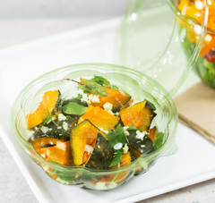 Karat Earth PLA Dome Lid for 18-48 oz. PLA Salad Container, Green - 300 pcs