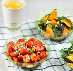 Karat Earth PLA 24 oz Salad Container (175 mm), Green - 300 pcs