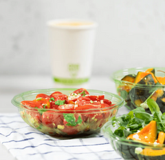 Karat Earth PLA 24 oz Salad Container (175 mm), Green - 300 pcs