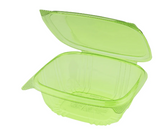 Karat Earth 32oz PLA Hinged Deli Container, Green - 200 pcs