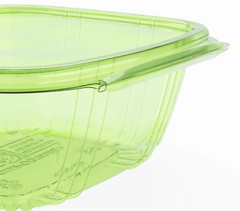 Karat Earth 32oz PLA Hinged Deli Container, Green - 200 pcs
