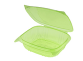 Karat Earth 24oz PLA Hinged Deli Container, Green - 200 pcs