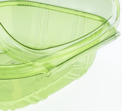 Karat Earth 24oz PLA Hinged Deli Container, Green - 200 pcs