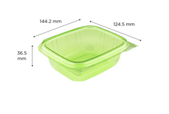 Karat Earth 12oz PLA Hinged Deli Container, Green - 200 pcs
