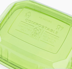 Karat Earth 8oz PLA Hinged Deli Container, Green - 200 pcs