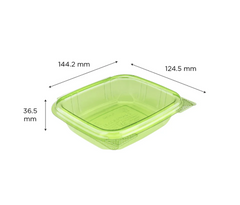 Karat Earth 8oz PLA Hinged Deli Container, Green - 200 pcs