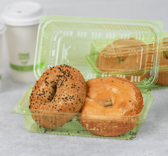 Karat Earth 9''x5'' PLA Hinged Containers, Green - 250 pcs