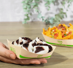 Karat Earth 0.5 lb Bamboo Natural Food Tray , Generic Print - 1,000 pcs