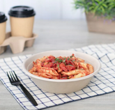 32oz PFAS Free Bagasse Round Bowl, Natural - 500 pcs