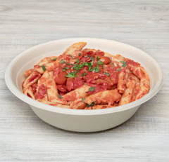 32oz PFAS Free Bagasse Round Bowl, Natural - 500 pcs