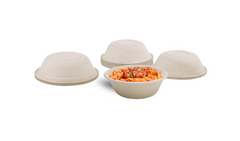 32oz PFAS Free Bagasse Round Bowl, Natural - 500 pcs