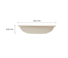 Karat Earth 24oz PFAS Free Bagasse Round Bowl, Natural - 500 pcs