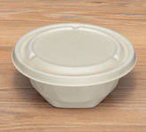 Karat Earth Bagasse Flat Lid for 16-24 oz Bagasse Take Out Bowl, Round - 500 pcs