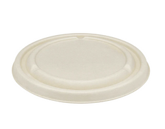 Karat Earth Bagasse Flat Lid for 16-24 oz Bagasse Take Out Bowl, Round - 500 pcs