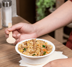 Karat Earth 12oz PFAS Free Eco-Friendly Bagasse Rice Bowl, White - 1,000 pcs