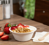 Karat Earth 8oz PFAS Free Eco-Friendly Bagasse Rice Bowl, White - 1,000 pcs