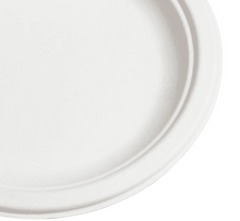Karat Earth 6'' PFAS Free Compostable Bagasse Round Plates, White - 1,000 pcs