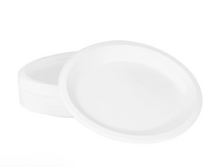 Karat Earth 12.5''x10'' PFAS Free Compostable Bagasse Oval Plates, White - 500 pcs