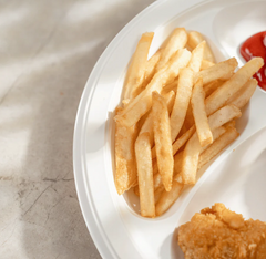 Karat Earth 9" Mineral Filled PP Round Plate, White, 3 compartments - 500 pcs