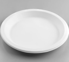 Karat Earth 10.25" Mineral Filled PP Round Plate, White, 1 compartment - 500 pcs