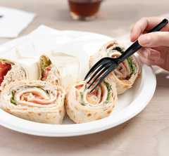 Karat Earth 10.25" Mineral Filled PP Round Plate, White, 1 compartment - 500 pcs