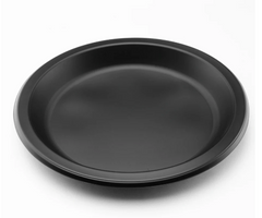 Karat Earth 10.25" Mineral Filled PP Round Plate, Black, 1 compartment - 500 pcs