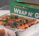 18" x 2000' WRAP N'GO Foodservice Film with Serrated Cutter - 1 Roll