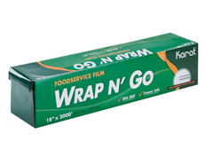 18" x 2000' WRAP N'GO Foodservice Film with Serrated Cutter - 1 Roll