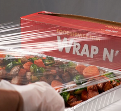 24" x 2000' WRAP N'GO Foodservice Film with Serrated Cutter - 1 Roll