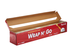 24" x 2000' WRAP N'GO Foodservice Film with Serrated Cutter - 1 Roll