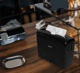 Tall Fold Napkin Dispenser, Tabletop/Suction, Black - 1 unit