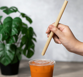 Karat Earth 9" Diagonal Cut Bamboo Fiber Colossal Straws (12mm) Paper Wrapped, Natural - 1,600 pcs