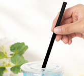 Karat Earth 8.75" Giant PLA Straw (8mm) Paper Wrapped, Black - 2,500 pcs