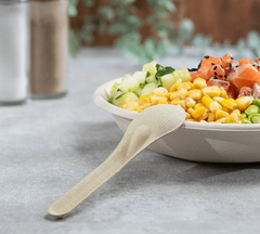 Karat Earth PFAS Free Bagasse Spoon Paper Wrapped - 750 pcs