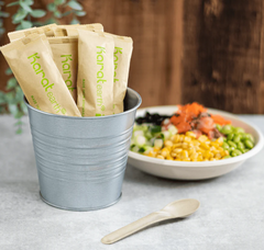 Karat Earth PFAS Free Bagasse Spoon Paper Wrapped - 750 pcs